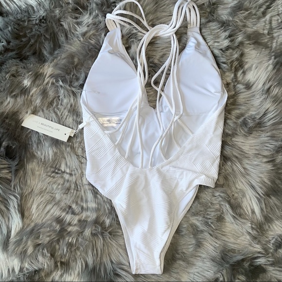 Womens one piece. Strappy racerback swimsuit - Picture 2 of 5